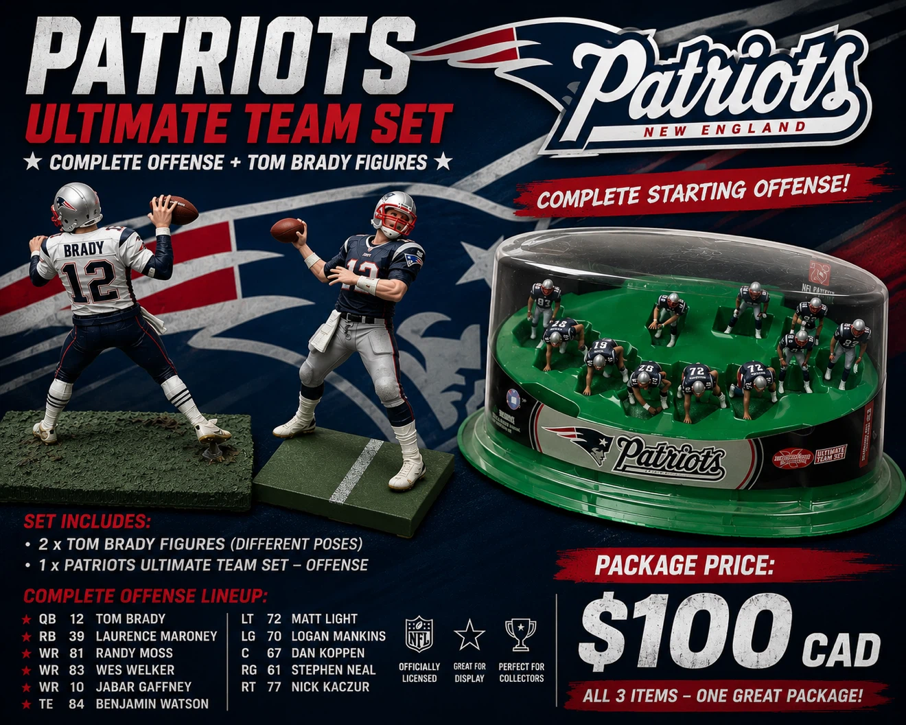 NEW ENGLAND PATRIOTS COLLECTOR’S PACKAGE!
