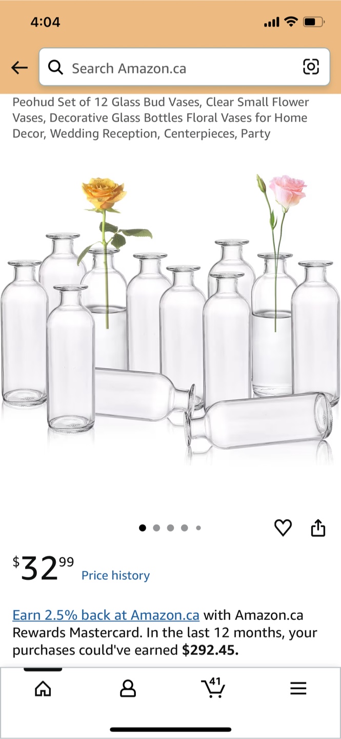 Set of 12 Glass Bud Vases