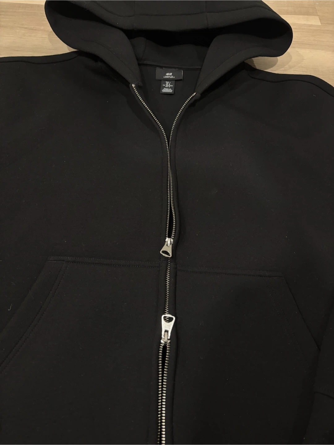 H&M two-zipped black Hoodie - photo 3