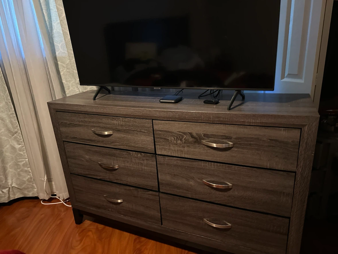 Dark Wood 6-Drawer Dresser - photo 2