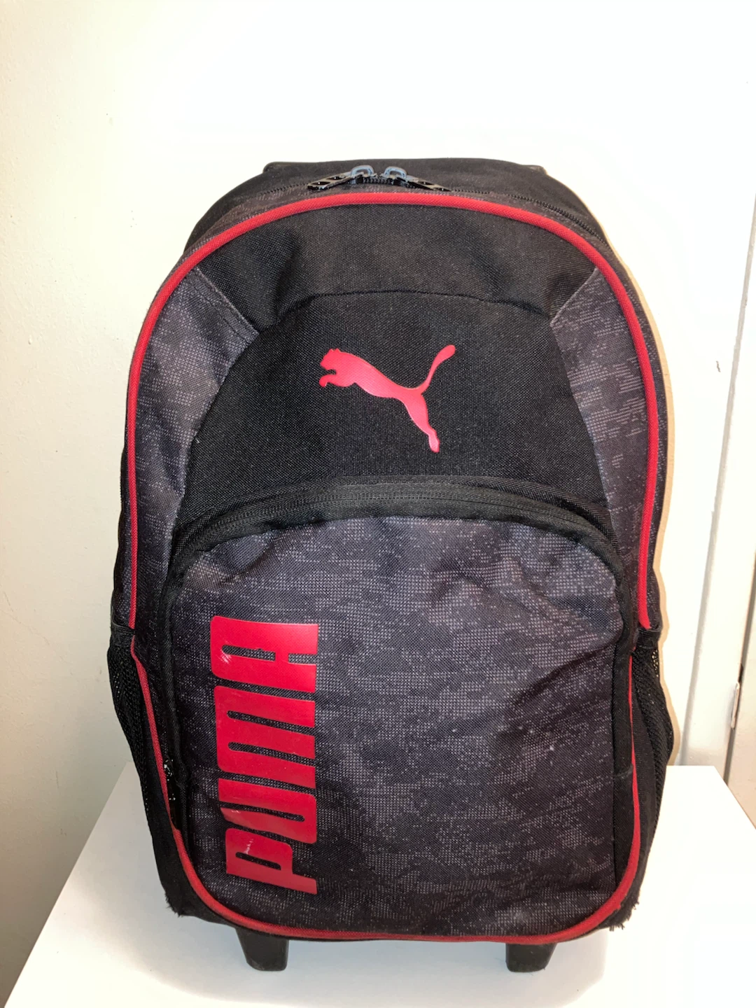 Puma Black & Red Rolling Backpack