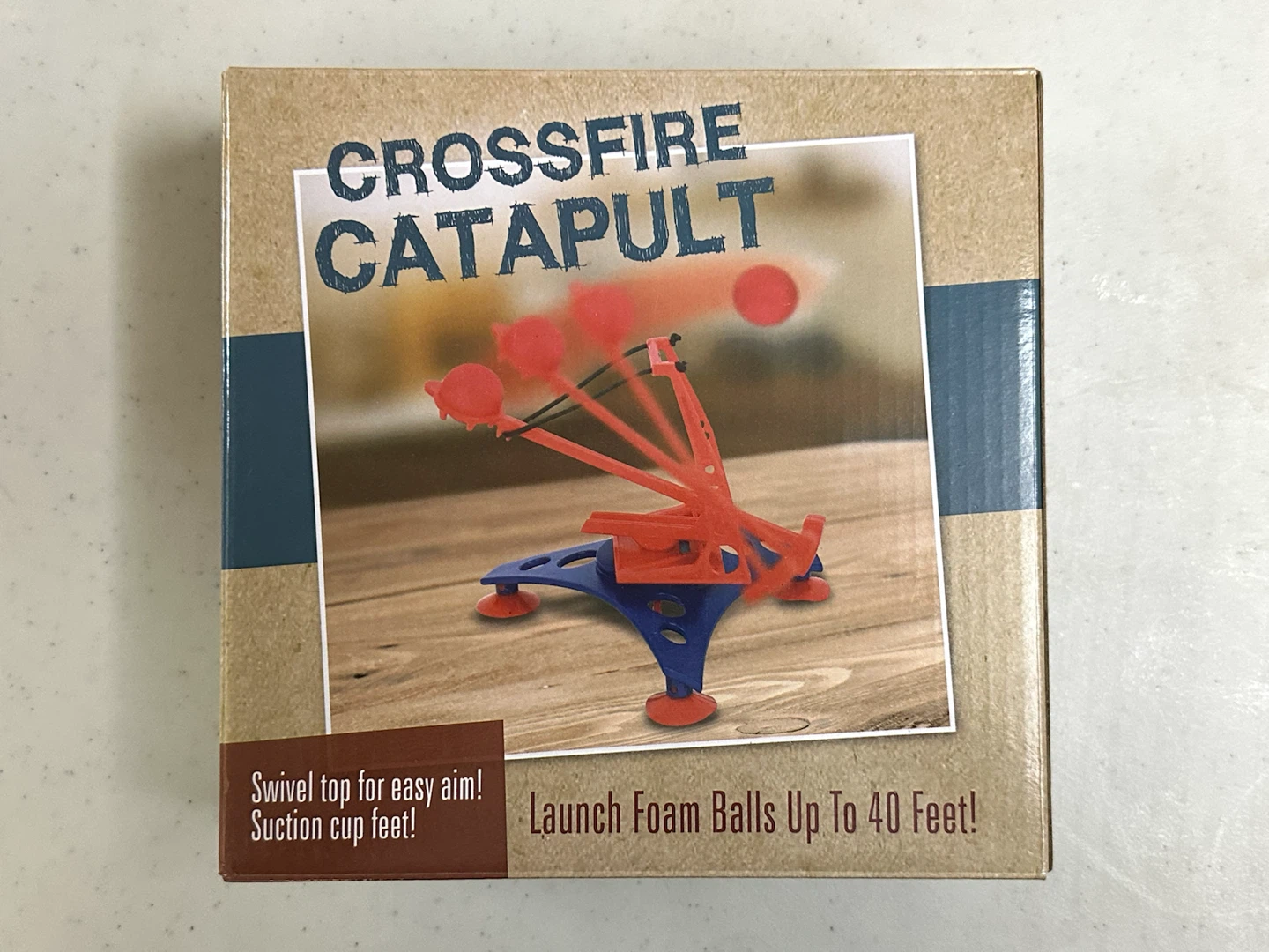 Crossfire Catapult Toy - Launches Foam Balls
