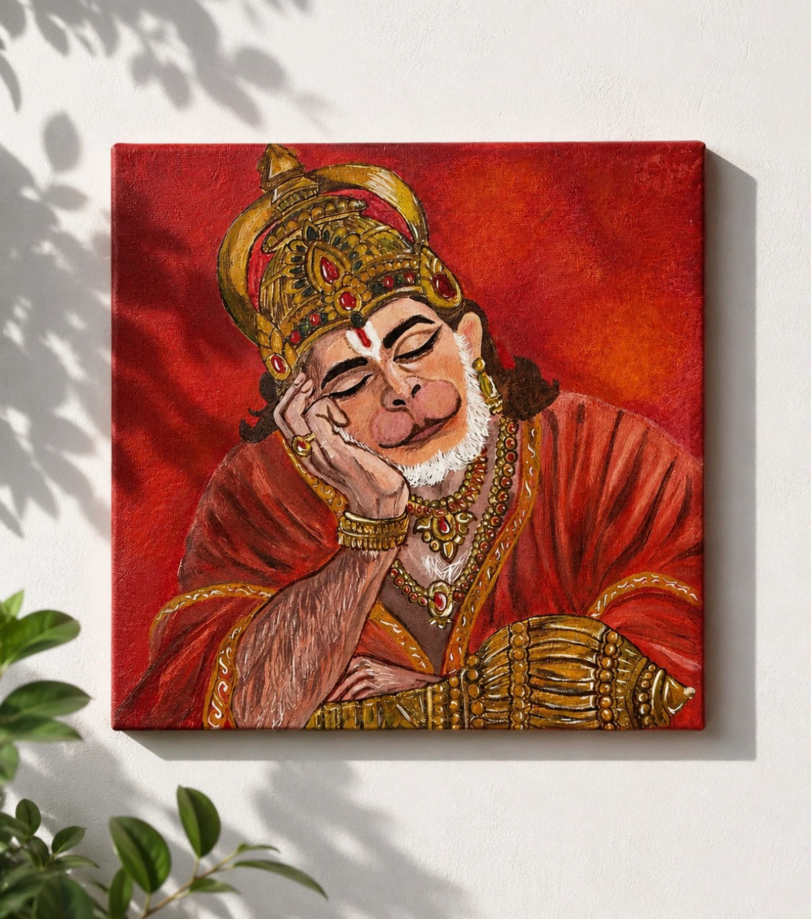 Handmade Painting of Lord Hanuman