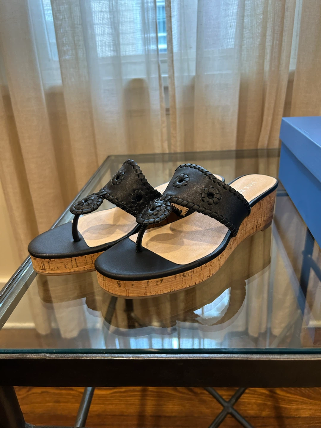 Jack Rogers mid wedge cork sz 9 NWT