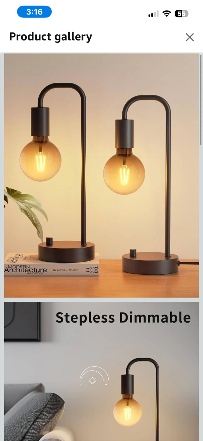 New modern set of table lamps - photo 3