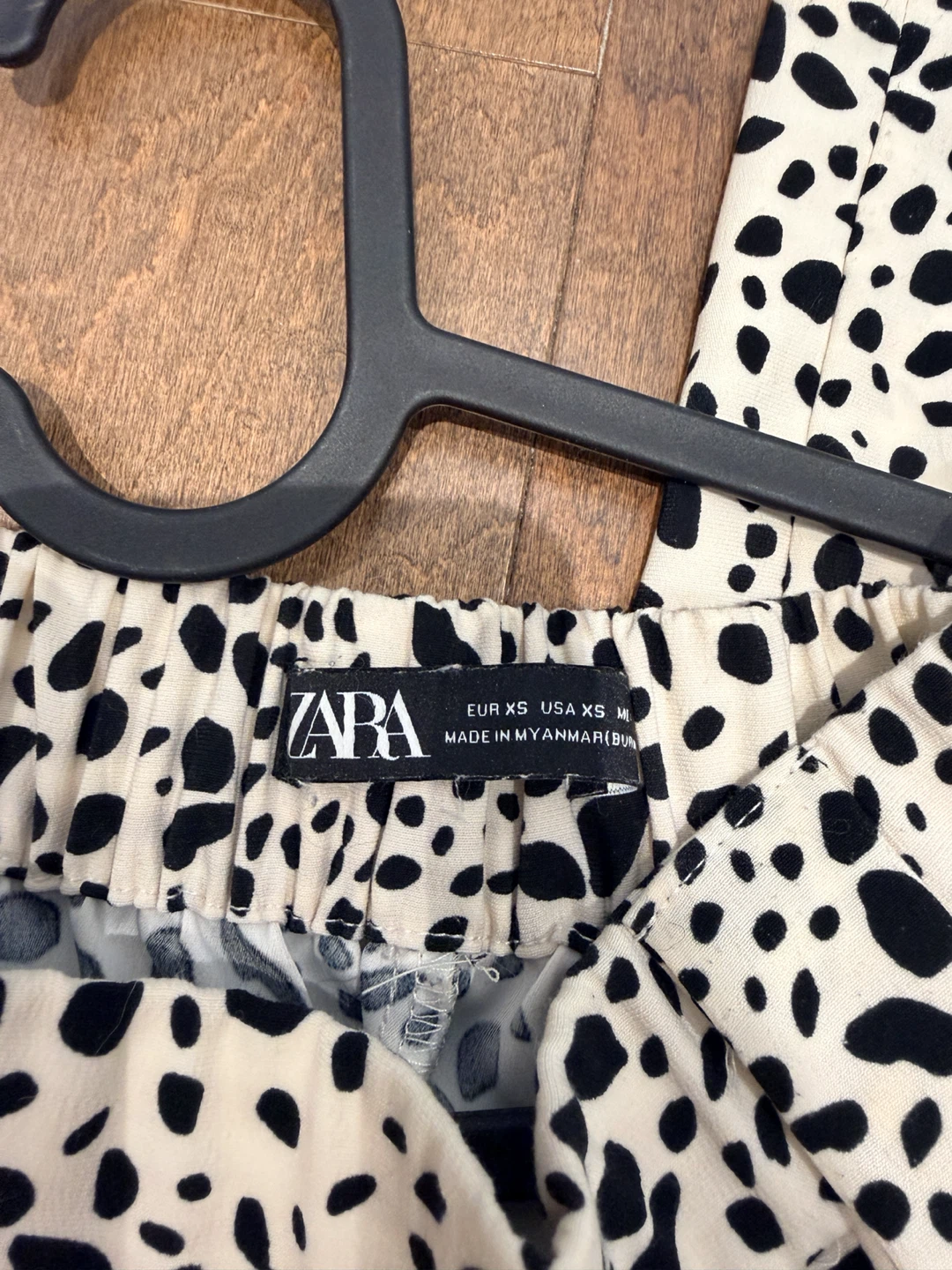Zara dalmatian print wide leg pants - photo 2