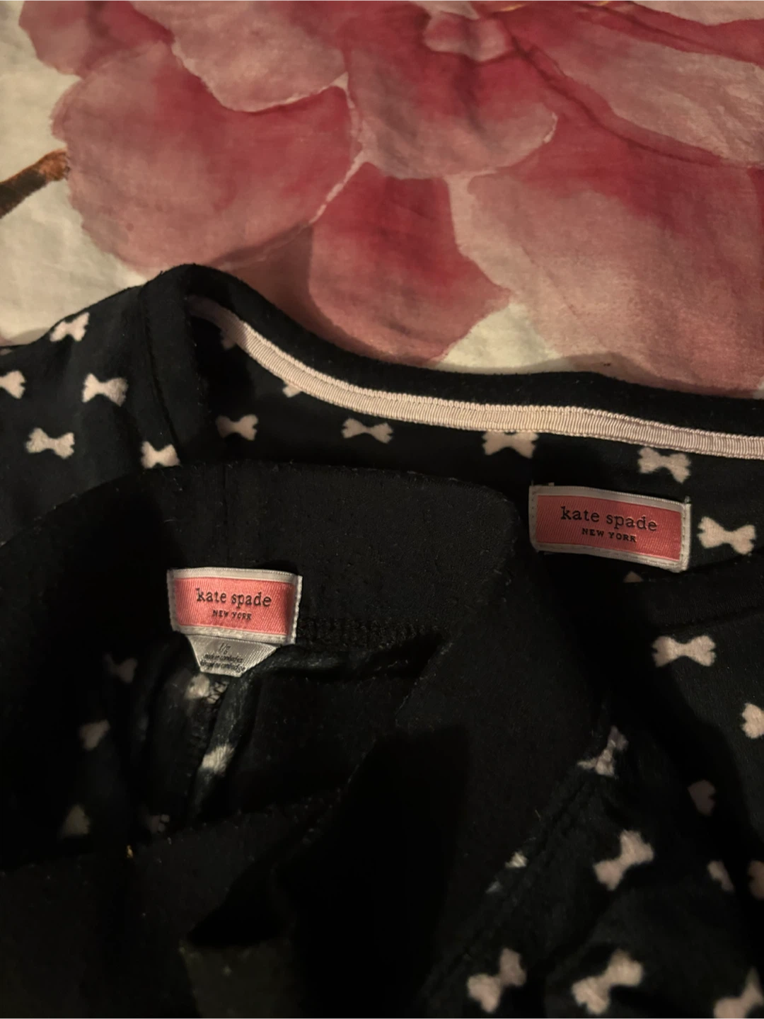 Kate Spade New York Pajama Set - Black with Bows - photo 2