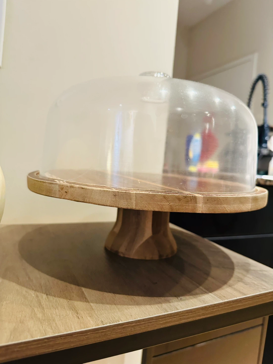 Wooden Cake Stand with Lid