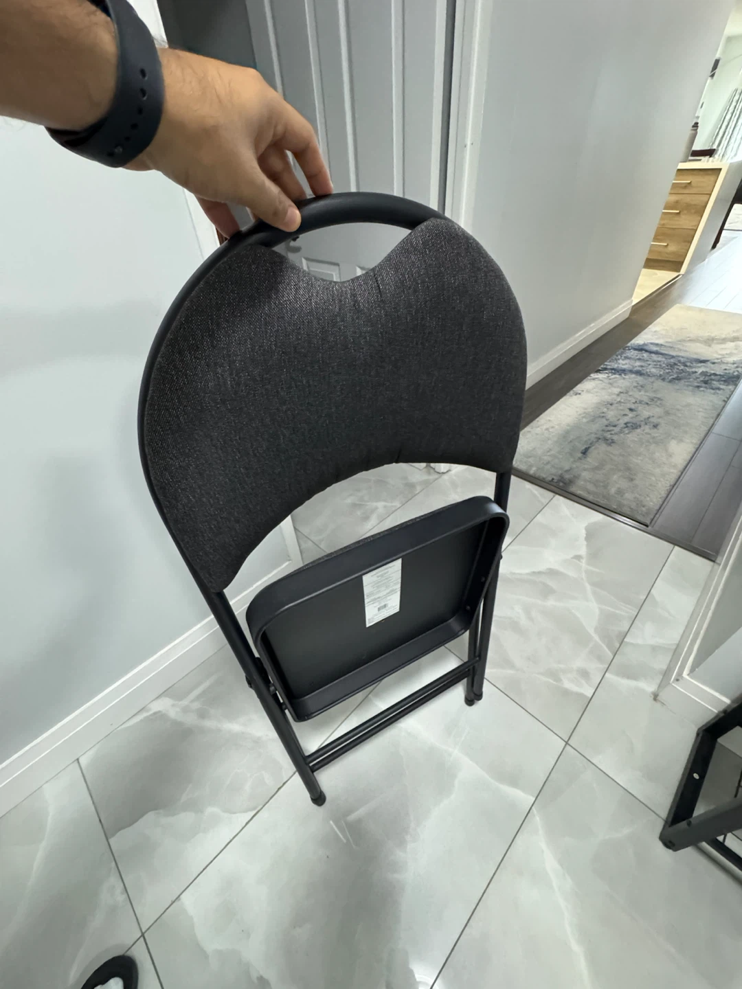 Padded Folding Chairs (Set of 3) - photo 2