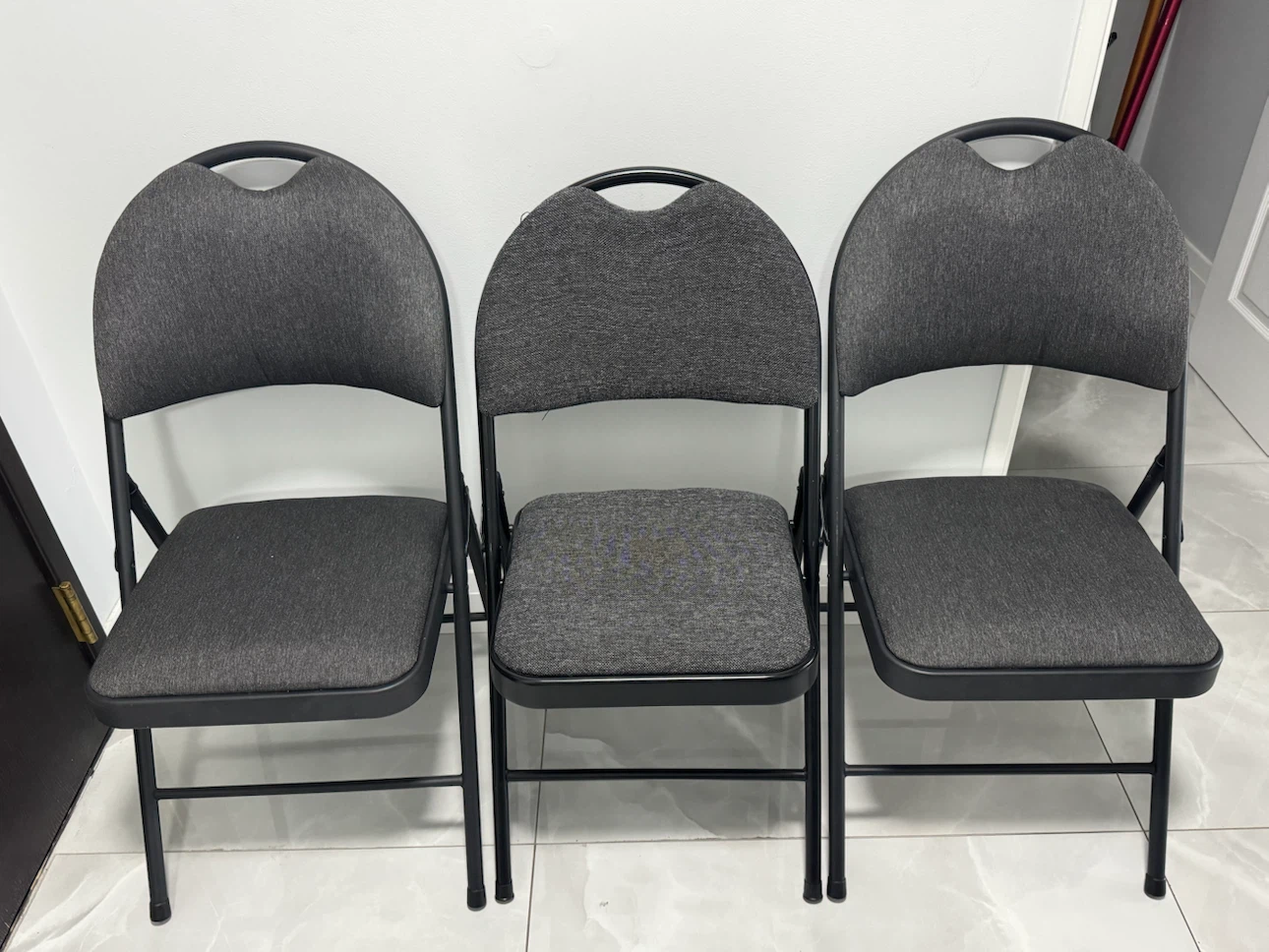 Padded Folding Chairs (Set of 3) - photo 3