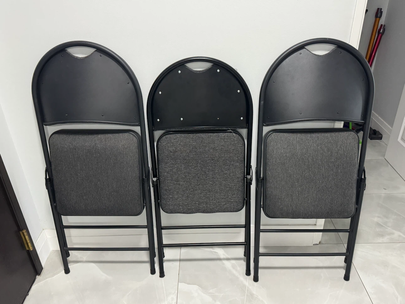 Padded Folding Chairs (Set of 3) - photo 5