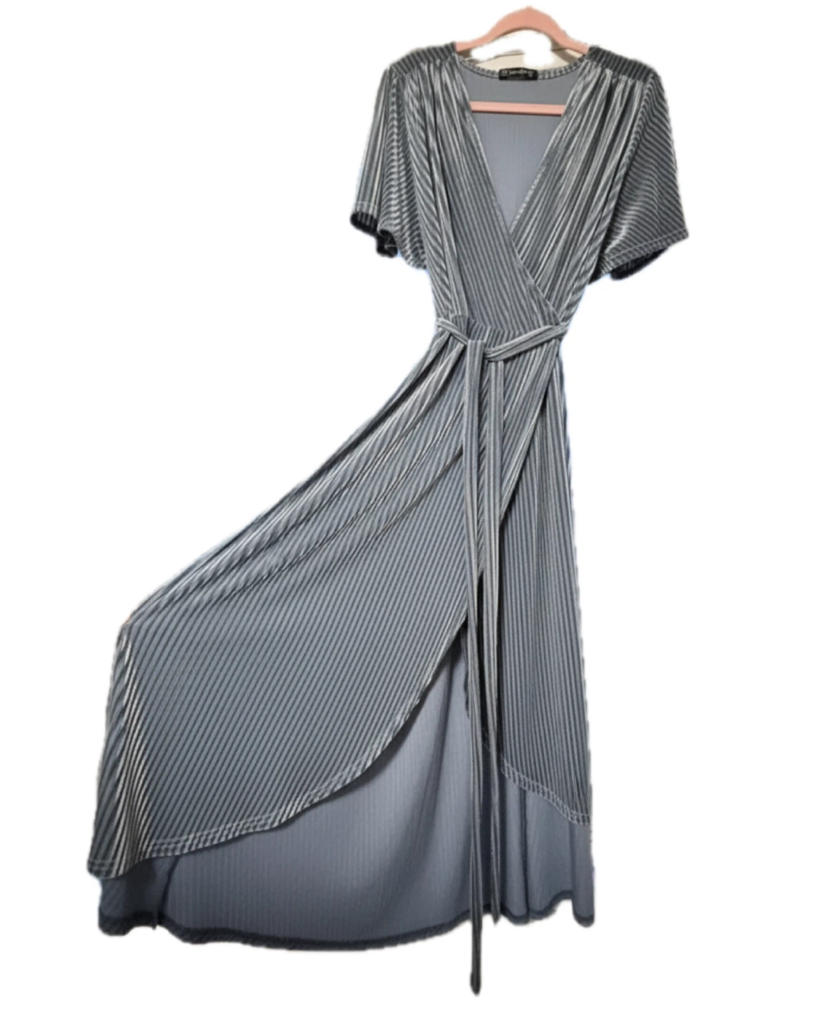Simplee Plus Velour Wrap Dress - photo 2
