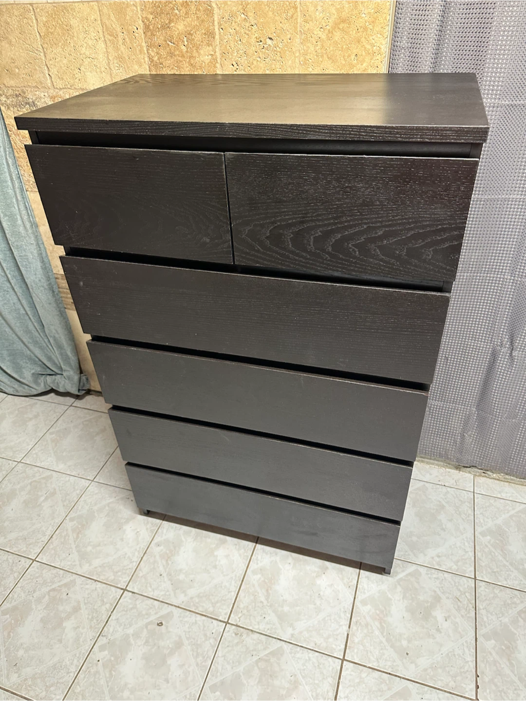 IKEA MALM Dark Brown 6-Drawer Dresser