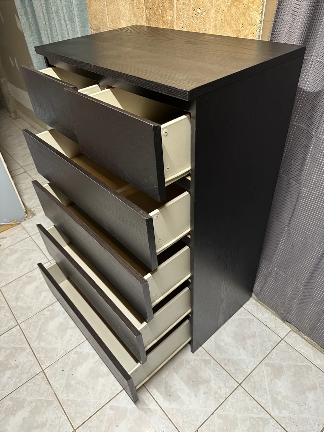 IKEA MALM Dark Brown 6-Drawer Dresser - photo 2