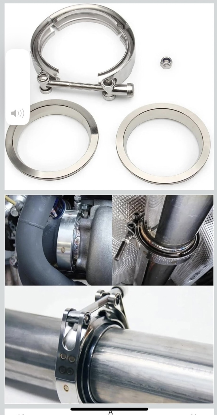3 Inch V-Band Exhaust Clamp Flange Kit - photo 3