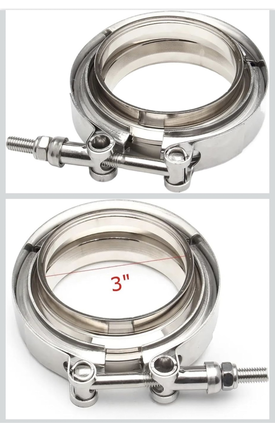 3 Inch V-Band Exhaust Clamp Flange Kit - photo 2