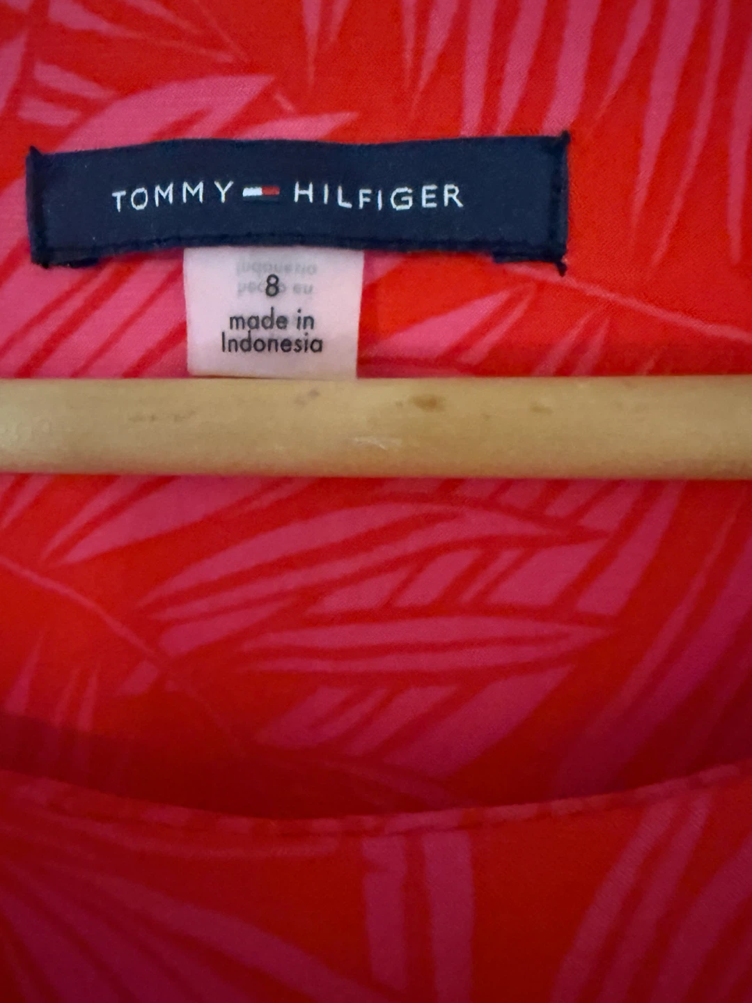 Tommy Hilfiger Red Tropical Print Sleeveless Dress Size 8 - photo 5