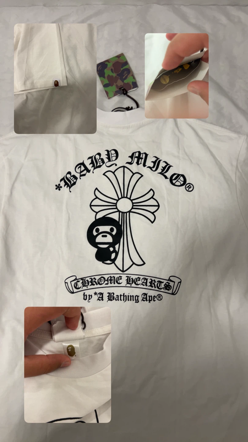 BAPE x Chrome white tee - photo 2