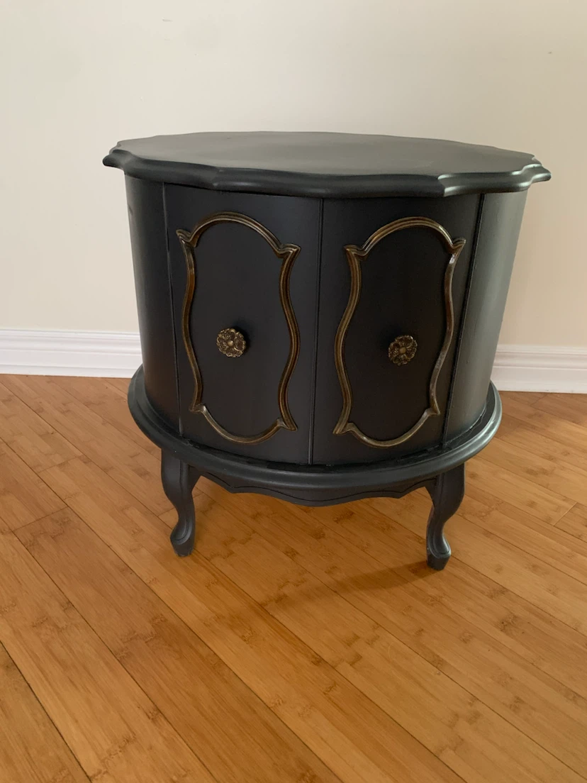 Refinished Black Accent Cabinet, end table, bedside cabinet - photo 3