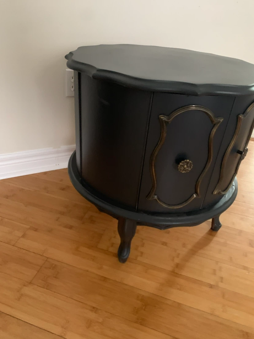 Refinished Black Accent Cabinet, end table, bedside cabinet - photo 4