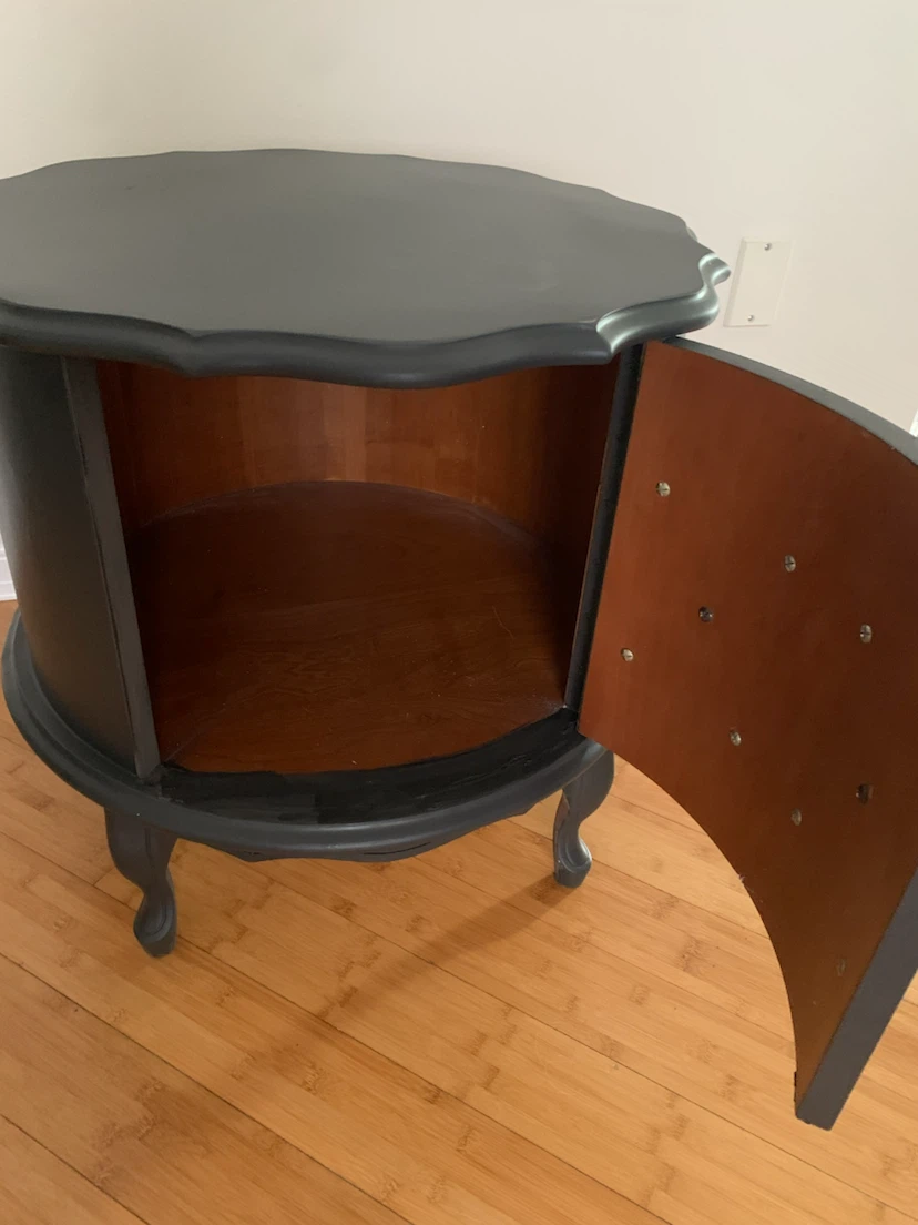 Refinished Black Accent Cabinet, end table, bedside cabinet - photo 5