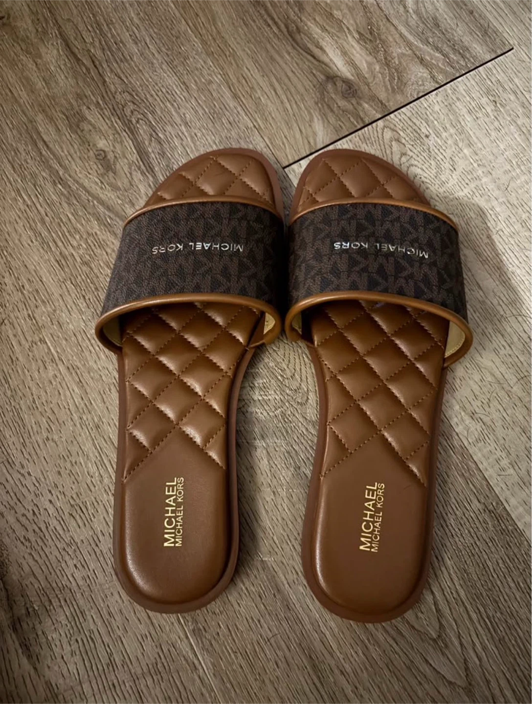 Michael Kors Monogram Slide Sandals