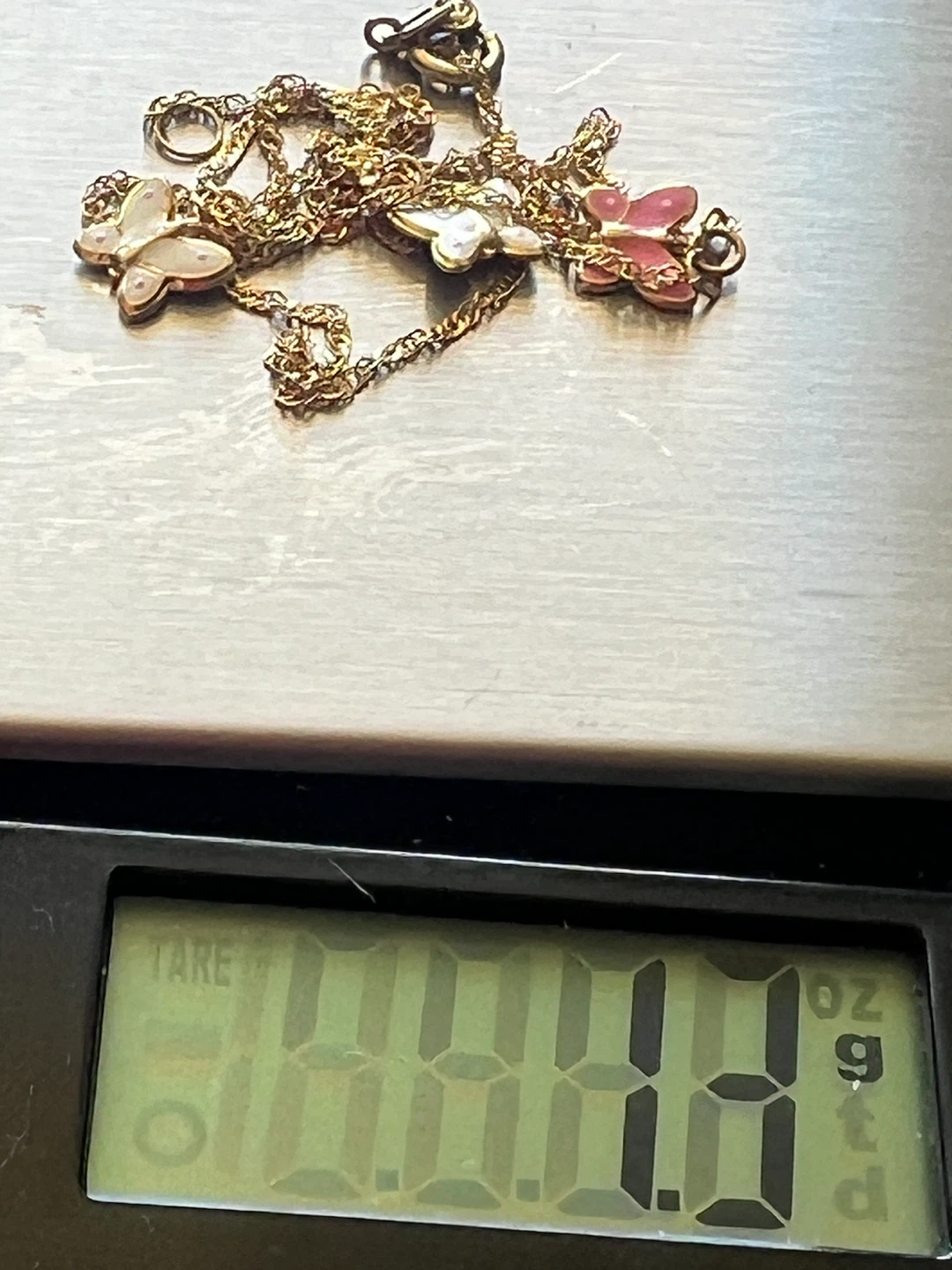 14 k Gold Butterfly Necklace - photo 3