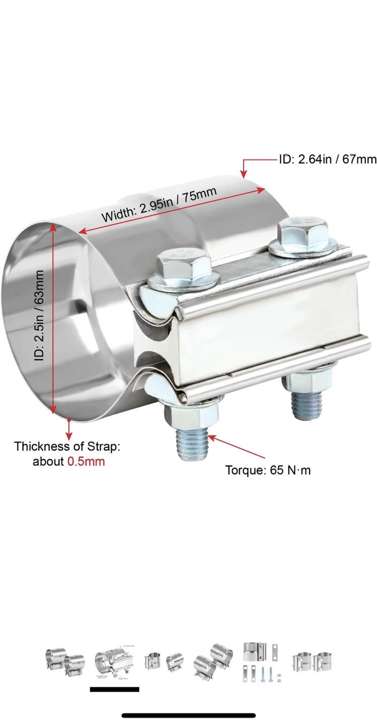 2.5 Inch Exhaust Clamp - photo 2