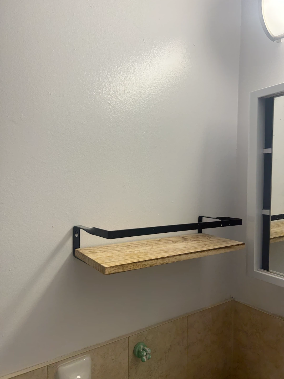 Set of 2 Wood and Metal Wall Shelves - photo 4