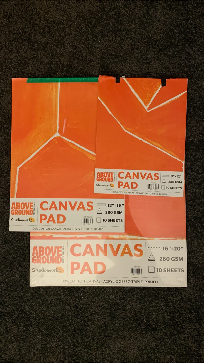 Canvas Pads and disposable Palette