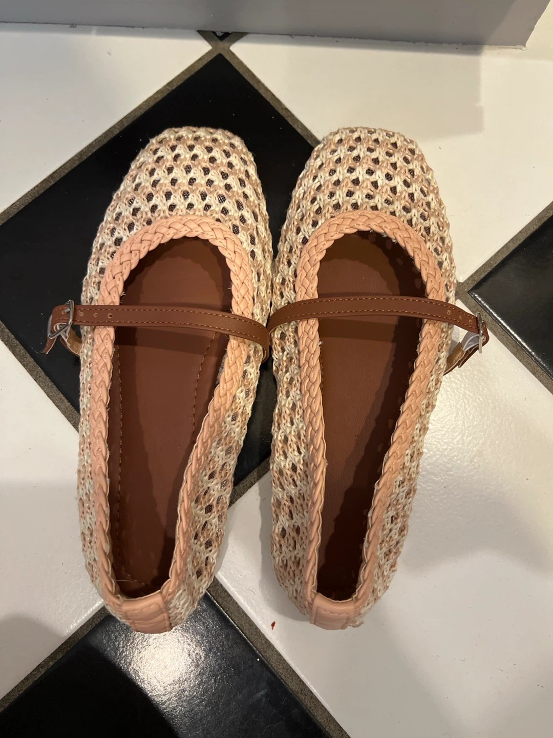Brand New Woven Mary Jane Flats