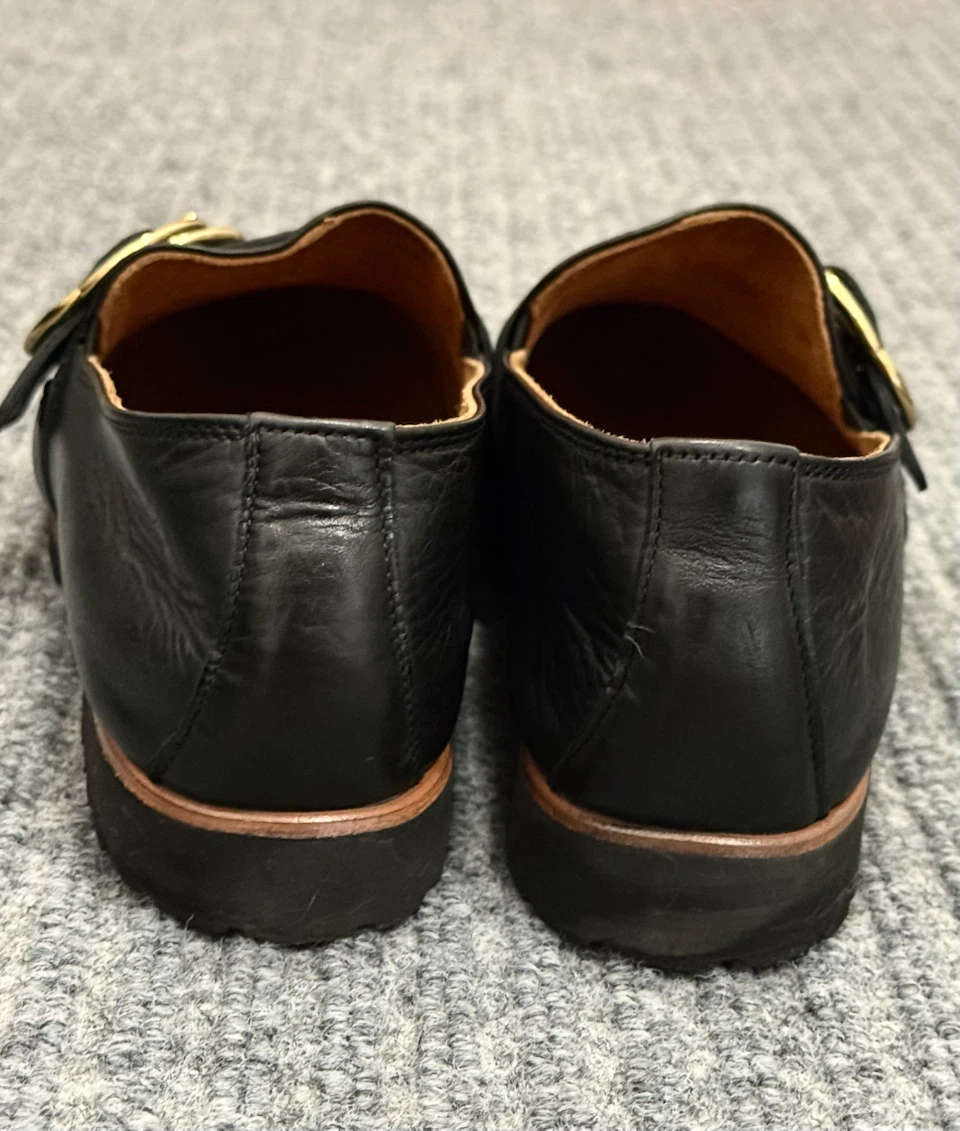 Paul Green Women’s Black Leather Buckle Loafers – Size 7US - photo 5