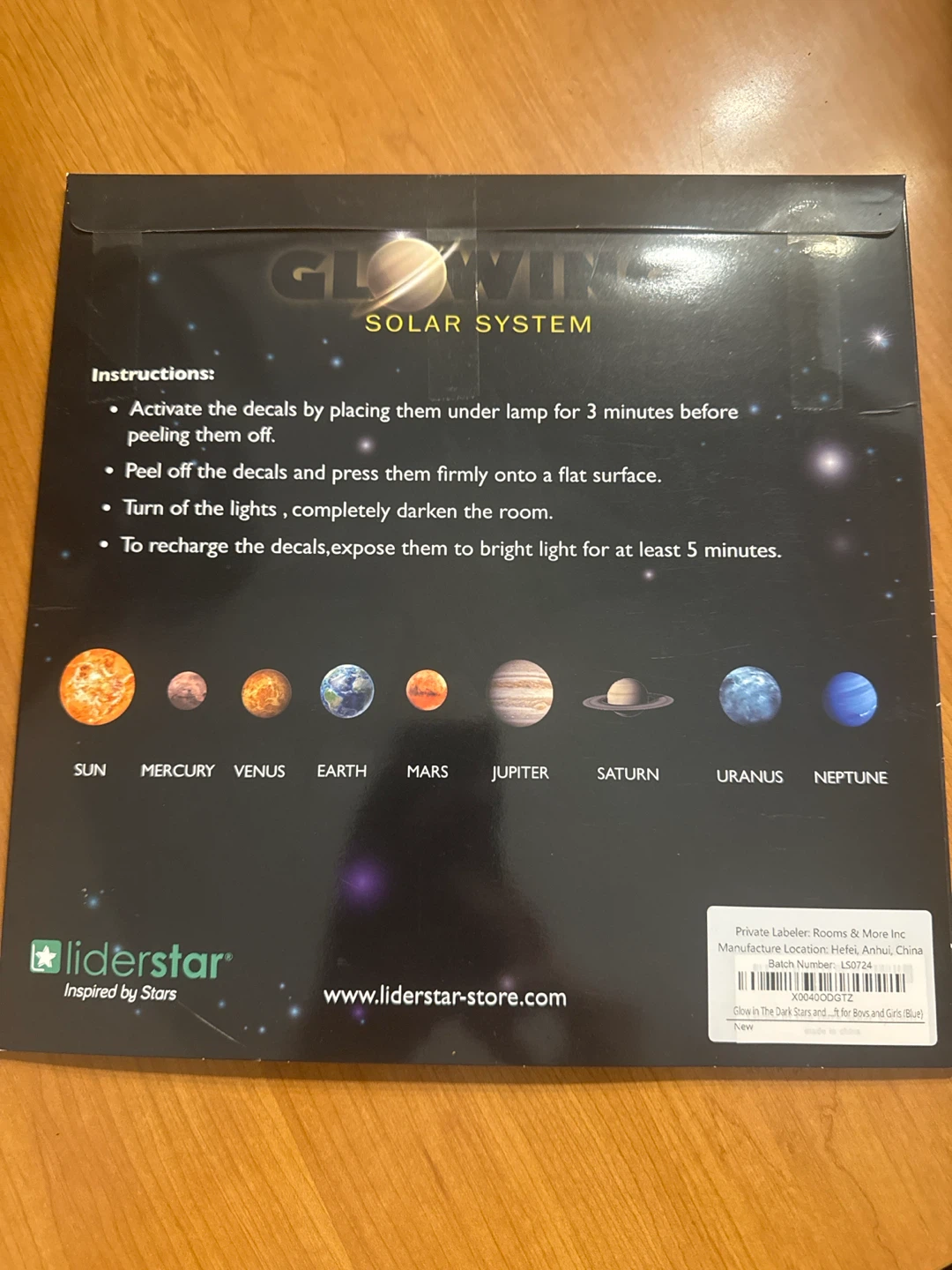 Liderstar Glowing Solar System Wall Stickers - photo 2