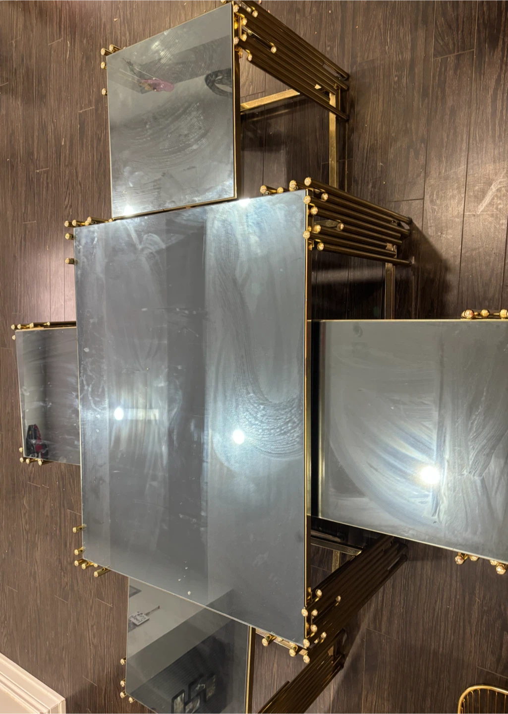 Turkish Coffee Nesting Tables with Gold Frame - photo 2