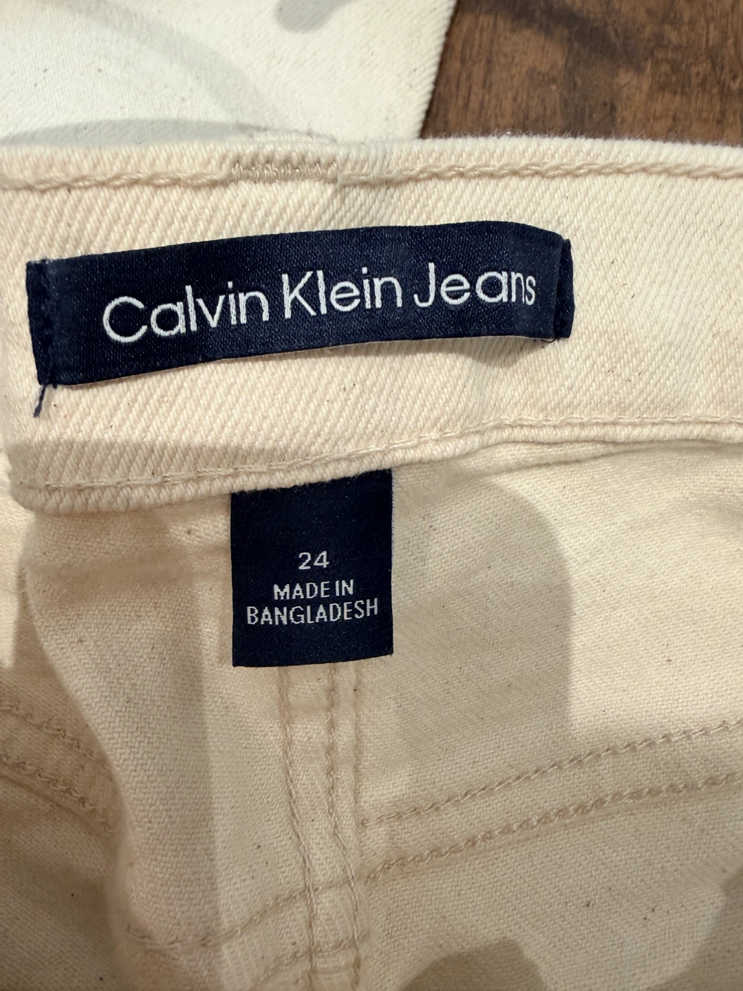 Calvin Klein Jeans High Rise 90's Fit Cream Size 24 - photo 3
