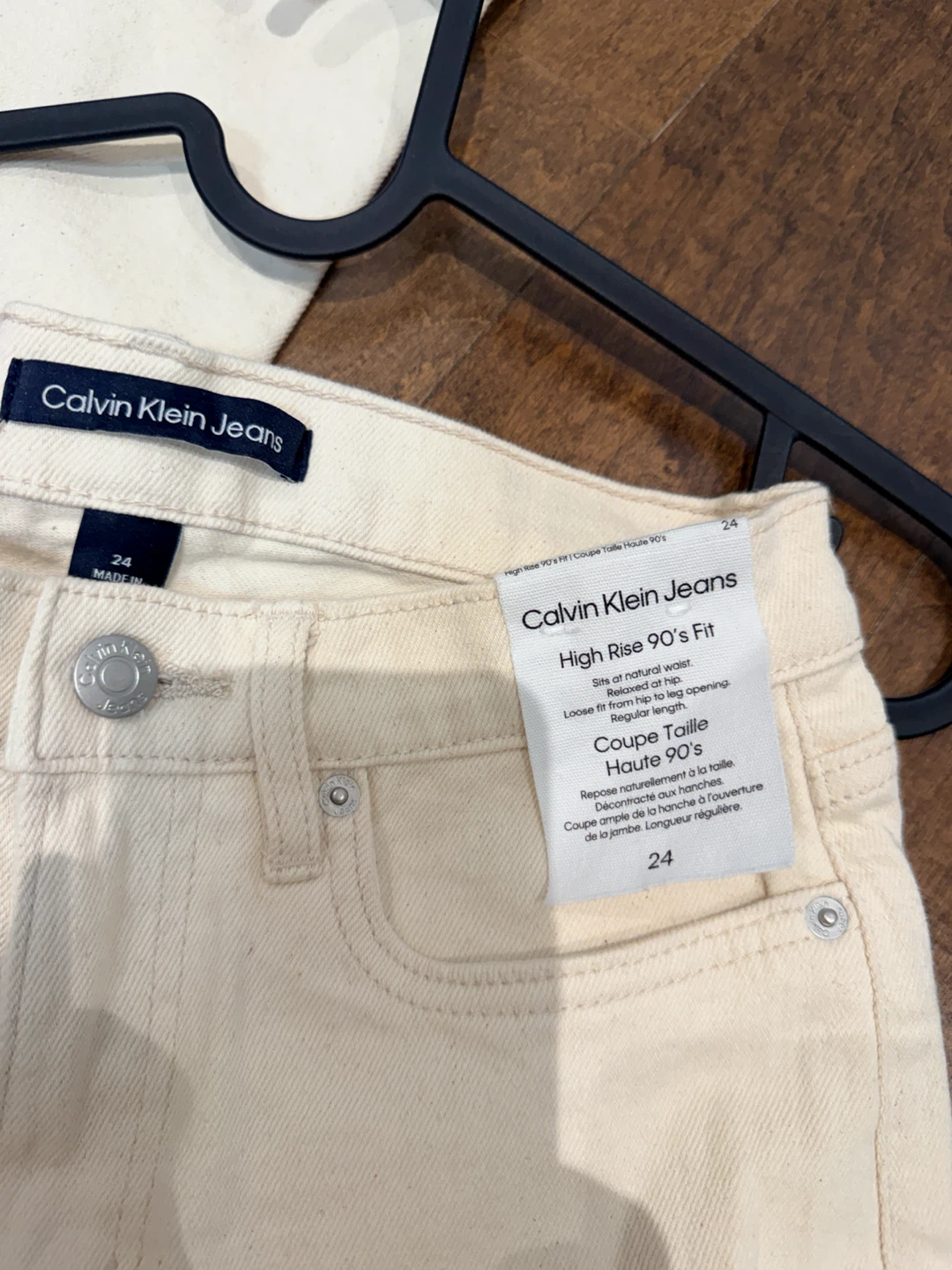 Calvin Klein Jeans High Rise 90's Fit Cream Size 24 - photo 4