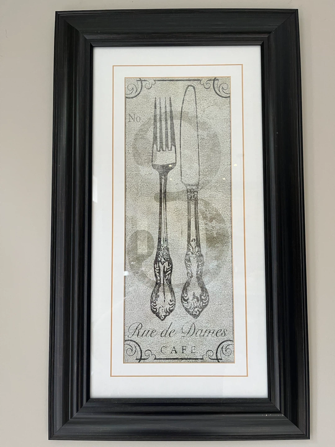 Framed "Rue de Dames Cafe" Art Print