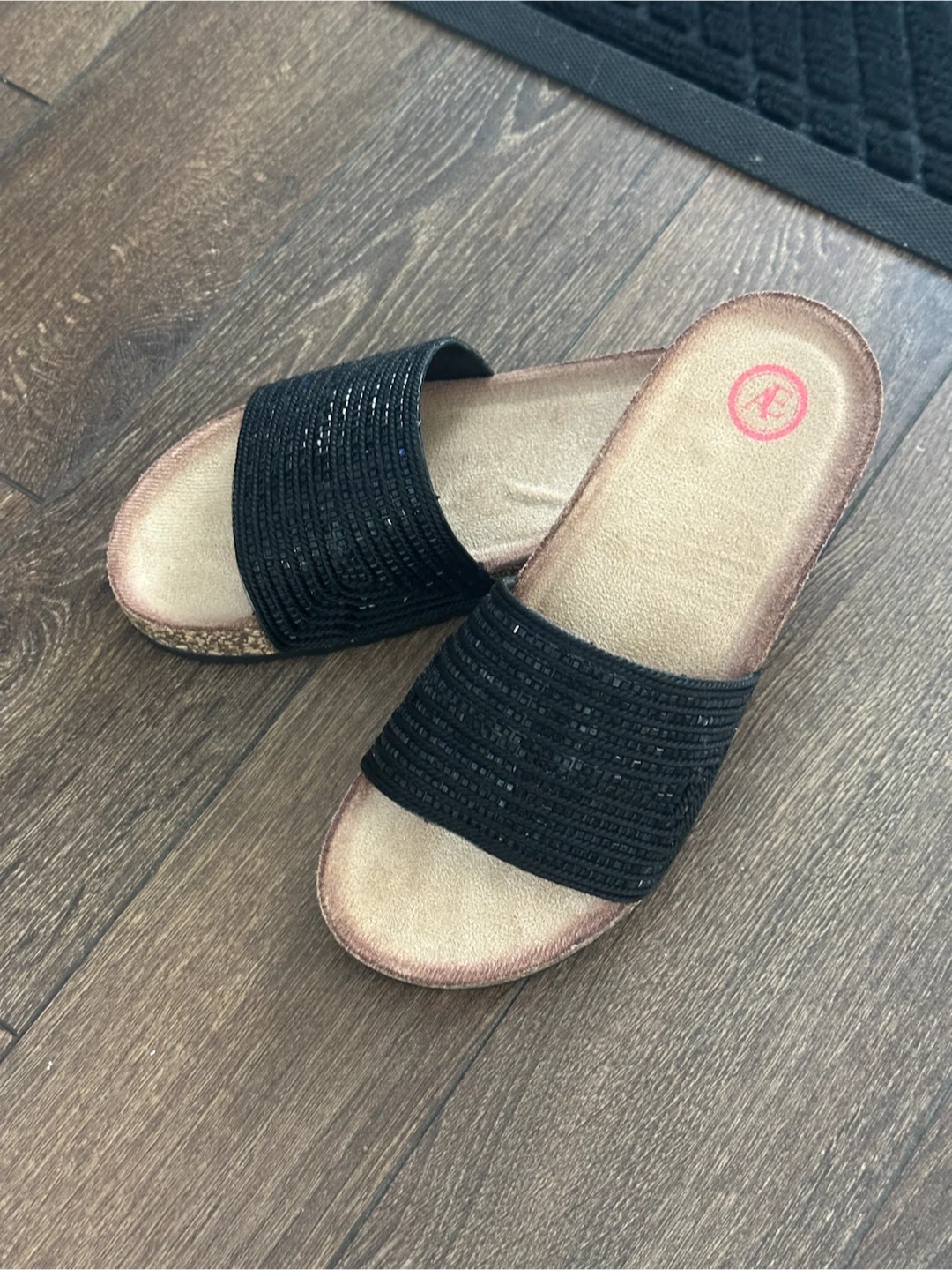 Black Slide Sandals