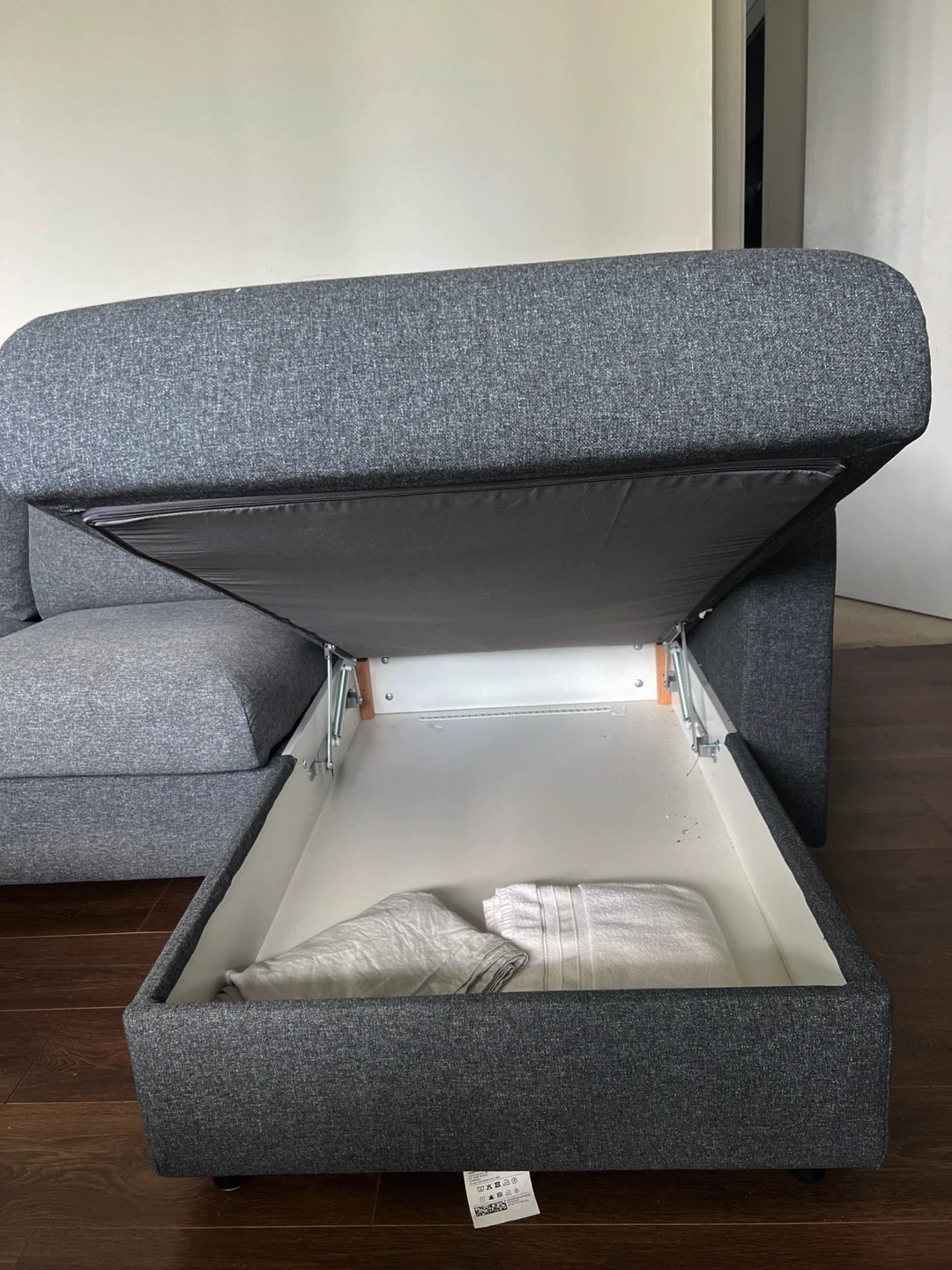 Grey Sectional Sofa with Storage - photo 2