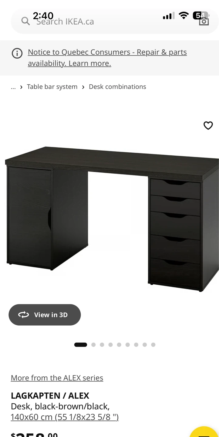 Black-Brown Desk
