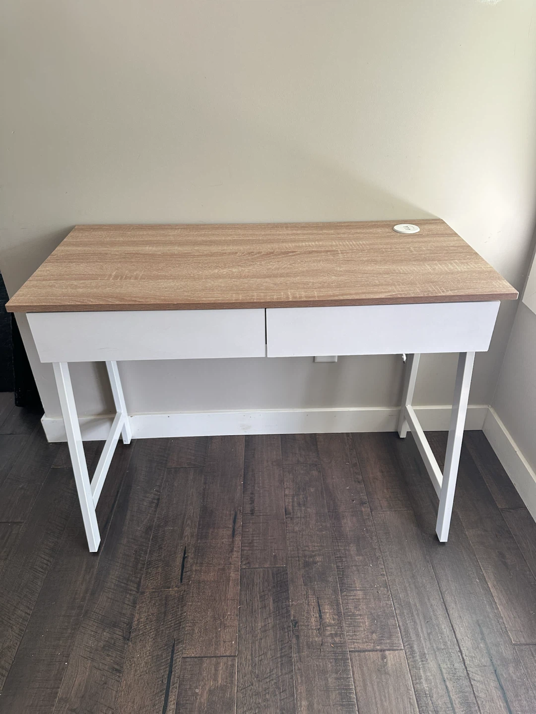 Desk with 2 Drawers and Built-in USB Ports