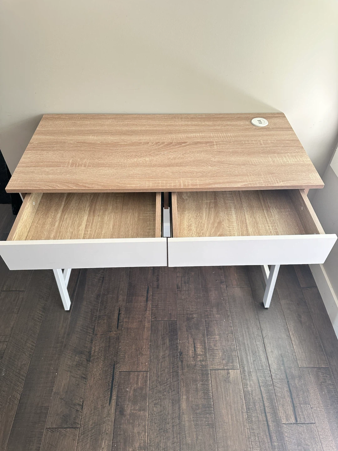 Desk with 2 Drawers and Built-in USB Ports - photo 2