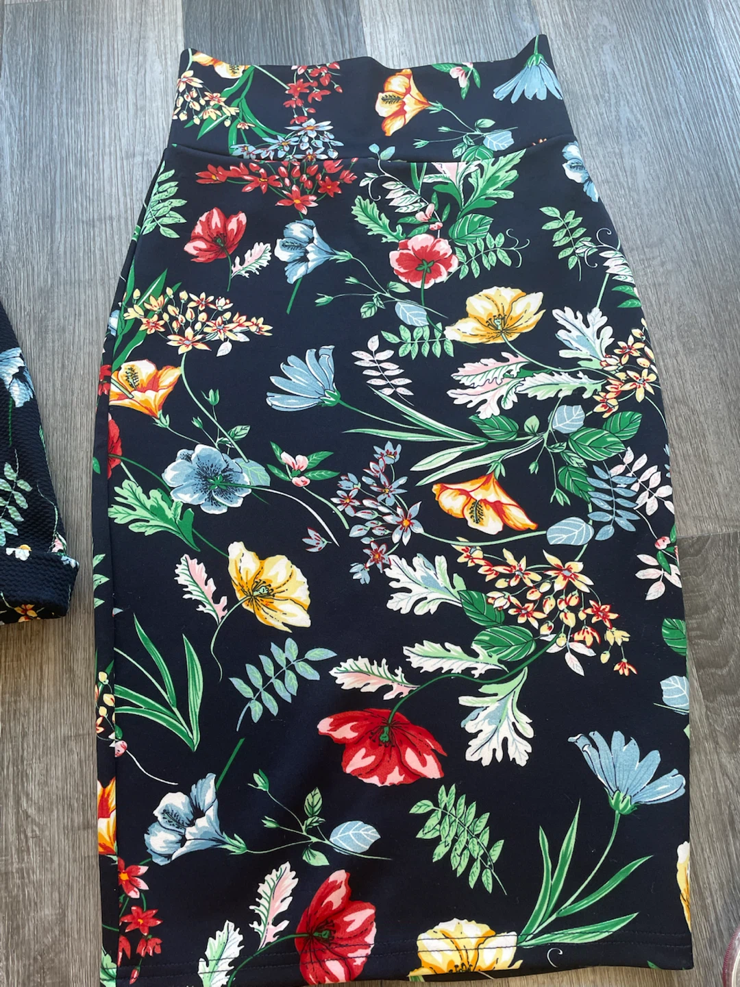 Floral Print Blazer and Pencil Skirt Set - photo 2