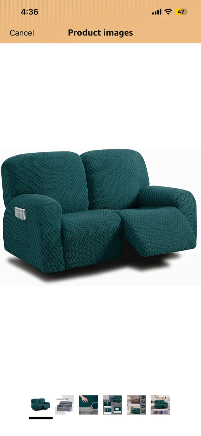 Ulticor Jacquard 8-Piece Loveseat Recliner Cover - photo 5