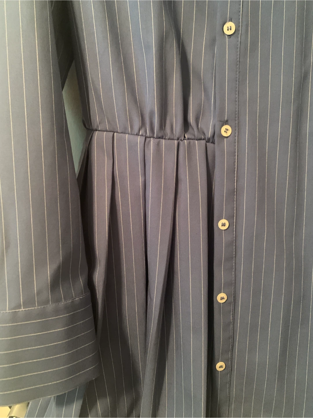 BNWT - ZARA Blue Striped Shirt Dress with Pockets (Size Small) - photo 4