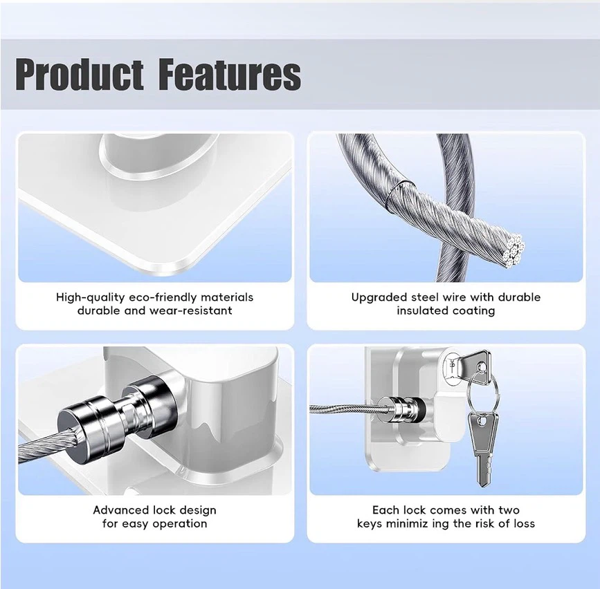 Multifunctional Refrigerator & Cabinet Door Locks with Keys - photo 5