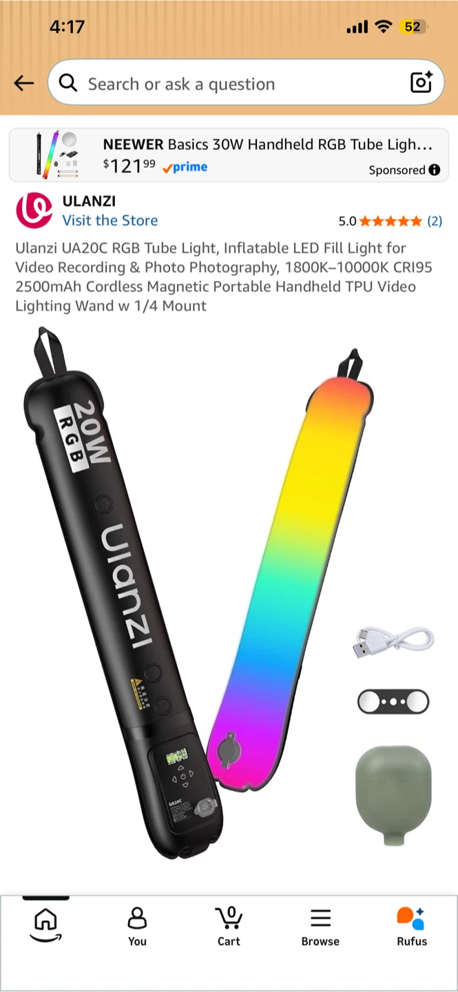 Ulanzi UA20C RGB Tube Light
