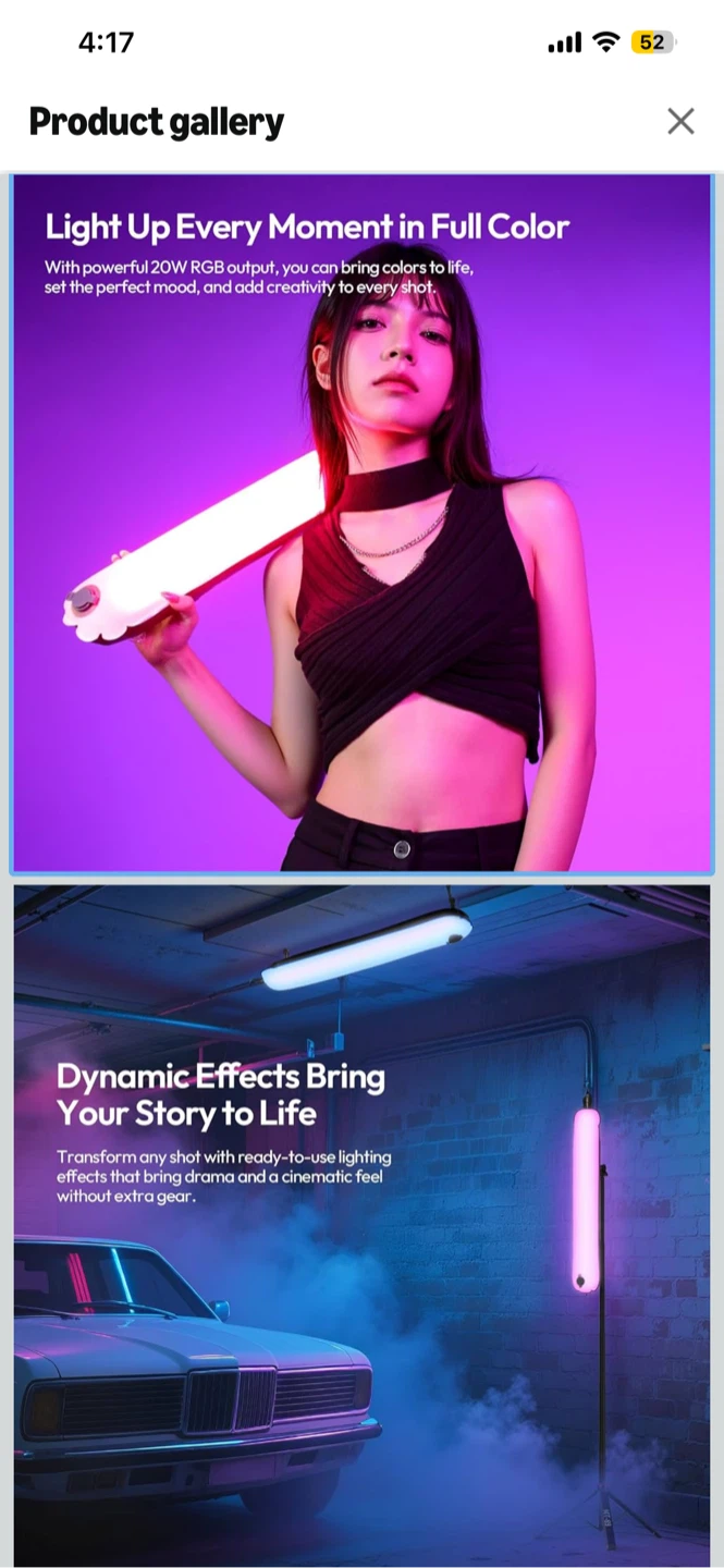 Ulanzi UA20C RGB Tube Light - photo 2