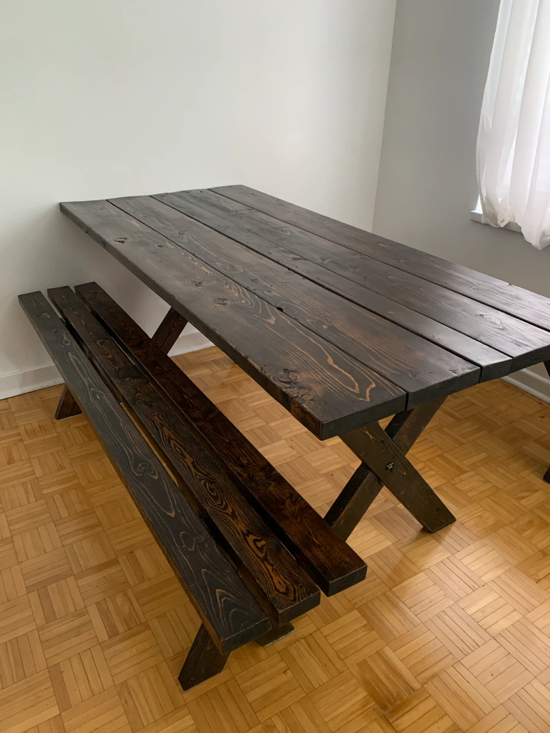 Picnic Table - Espresso Stain - Handcrafted - outdoor or indoor - photo 2