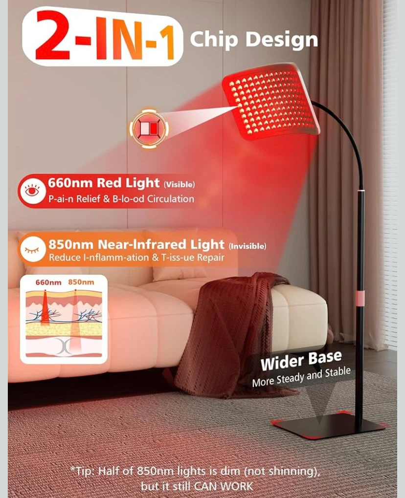 New Red Light Therapy Lamp With Stand - photo 3